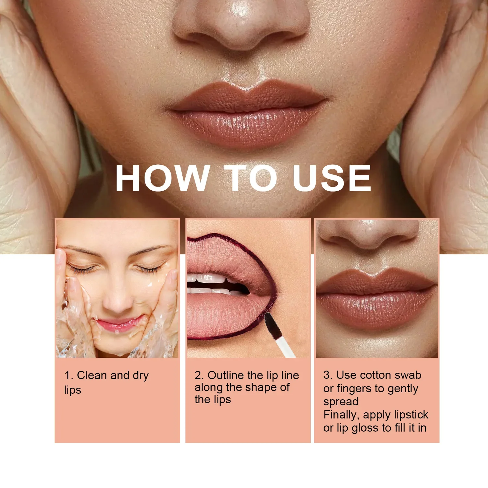EELHOE Lip Tint Peel off Lip Liner คราบกันน้ํา Long Lasting Matte ดินสอ Lip Liner Tattoo Lipgloss ชุดแต่งหน้าเครื่องสําอาง 5ml