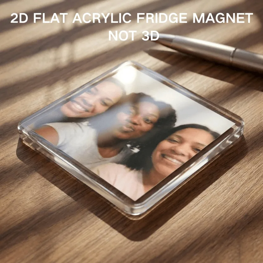 Personalized Bestie Photo Magnet - Customizable Photo Frame, Perfect for Home Kitchen Refrigerator, Photo Stand with Base for Fr