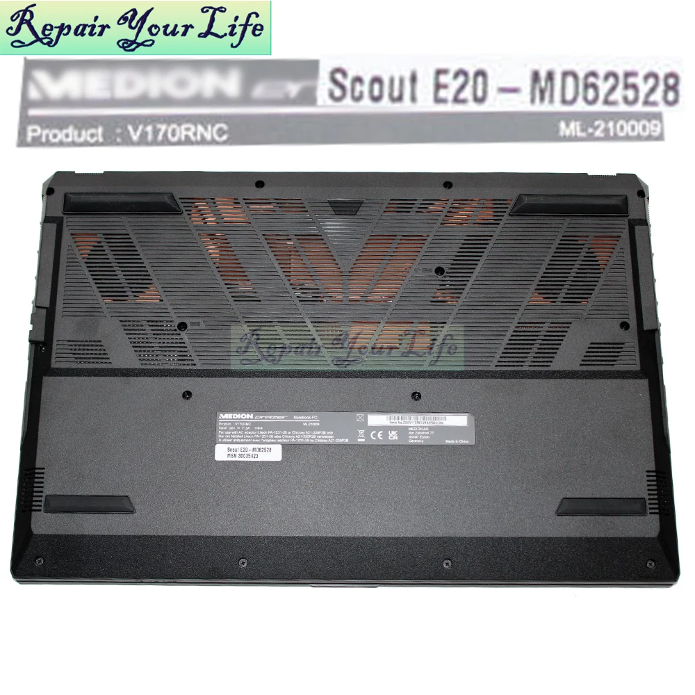 Wentylator procesora GPU do laptopa do Medion Erazer Scout E20 MD62528 V170RNC FQNX DFSCL12E06486S FQNW DFSCL12E16486S chłodnica — zdjęcie produktu 5