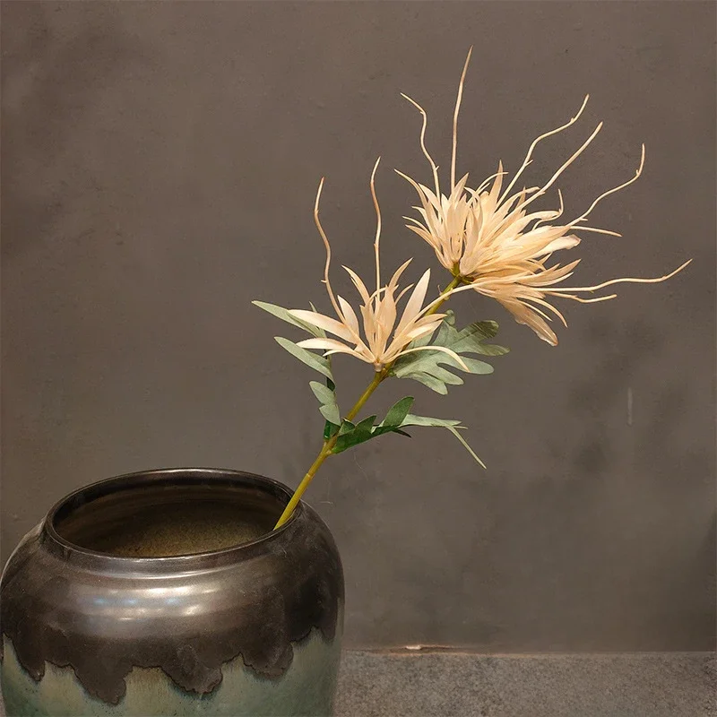 Arrangement floral simulé Epiphyllum blanc, fausses fleurs dorées, argentées et roses, pour fête d'anniversaire, mariage, Festival, décoration familiale