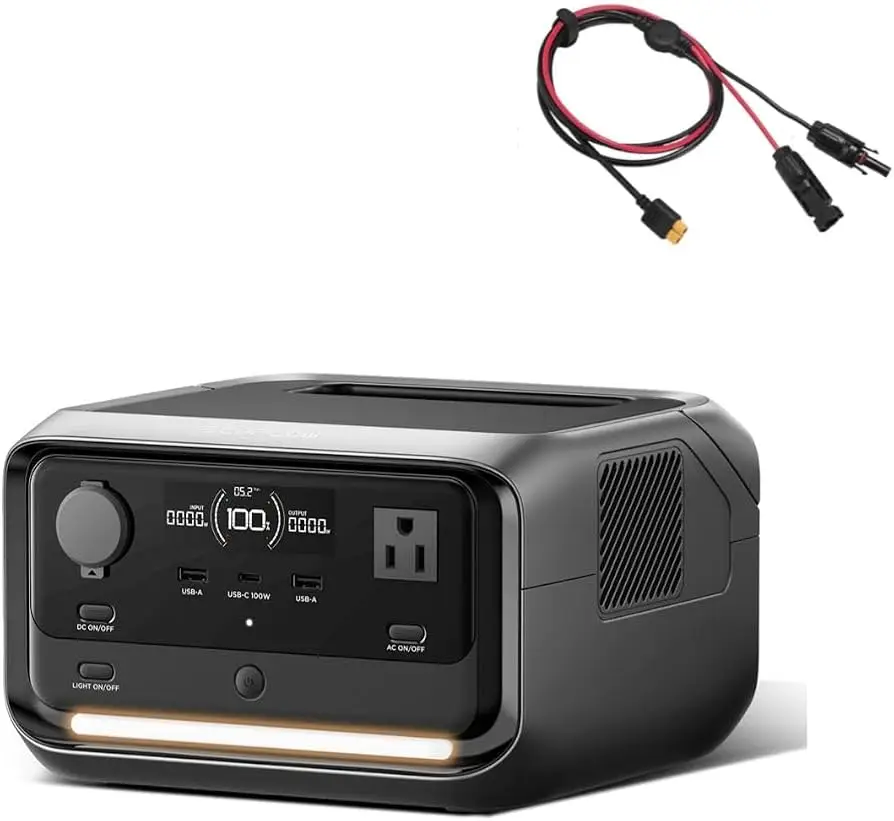 EcoFlow NEW DISCOUNT SALES EF ECOFLOW Portable Power Station River 3 Plus, 286Wh 760W | 1 Hr Fast Charging, LFP Battery portable power station