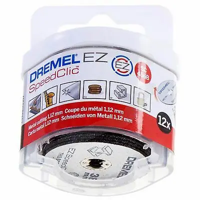 Dremel EZ SpeedClic SC456B Metal Cutting Wheel 12-pack, 12 Cutting Wheels with 38mm Cutting Diameter for Rotary Tools