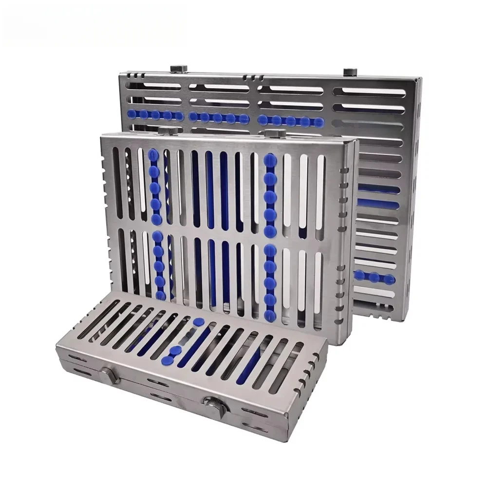 Support de stérilisation dentaire, boîte de stérilisation chirurgicale Autoclavable, Cassette dentaire, fraises, plateau de désinfection, Instrument dentaire