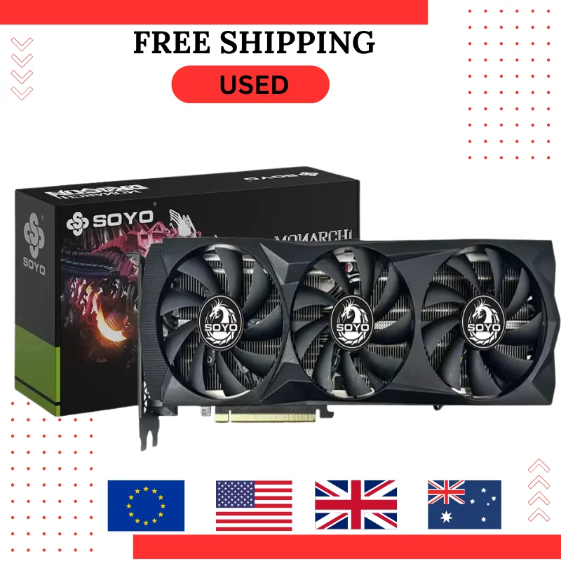 تستخدم SOYO NVIDIA GeForce RTX2060 SUPER 8G بطاقات الرسومات GDDR6 ذاكرة الفيديو HDMI DP PCIE3.0x16 بطاقة فيديو الألعاب للكمبيوتر المكتبي #1