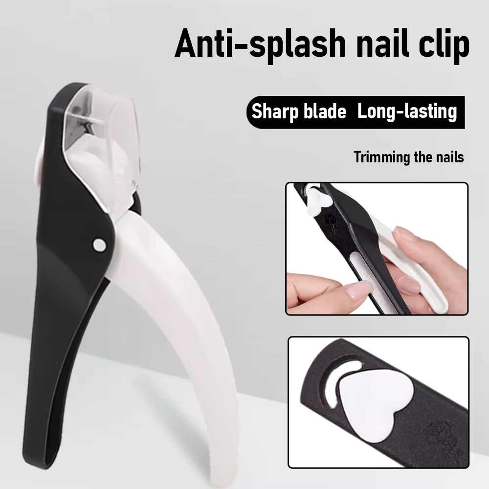 Cortador de Unhas em Formato U para Unhas Postiças de Acrílico, Tesoura para Pontas de Unha, Aparador de Manicure com Medidor, Ferramentas de Corte Preciso