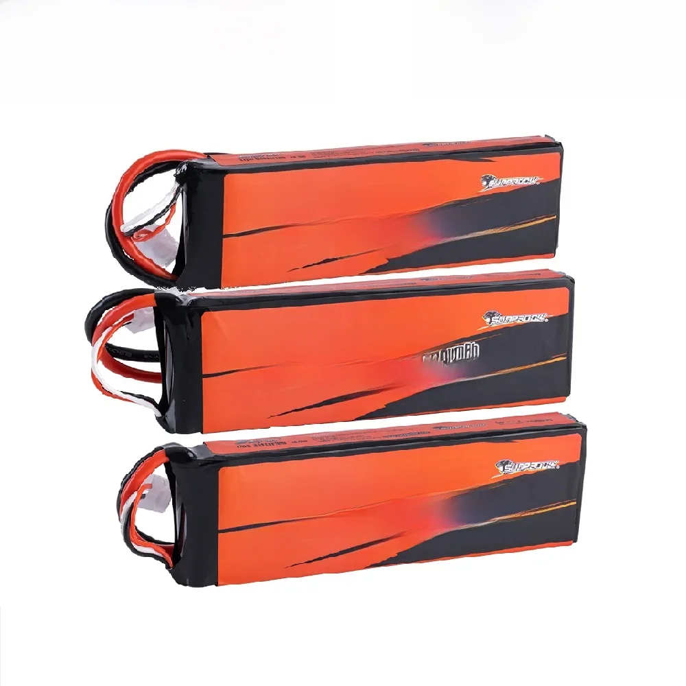 Sunpadow 2S Lipo Batterij Voor 6500Mah 7.4V 70c 100c Met Trx Plug Voor Rc Buggy Truggy Voertuigen Auto Boot Truck Race Hobby - afbeelding 2