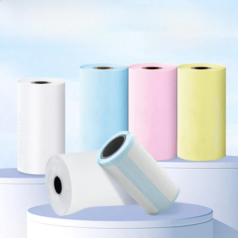 57*25MM Thermisch Papier Label Sticker Zelfklevende Rollen Papier Voor Mini Printer Instant Print Kids Camera Afdrukken papier Vervanging - afbeelding 2