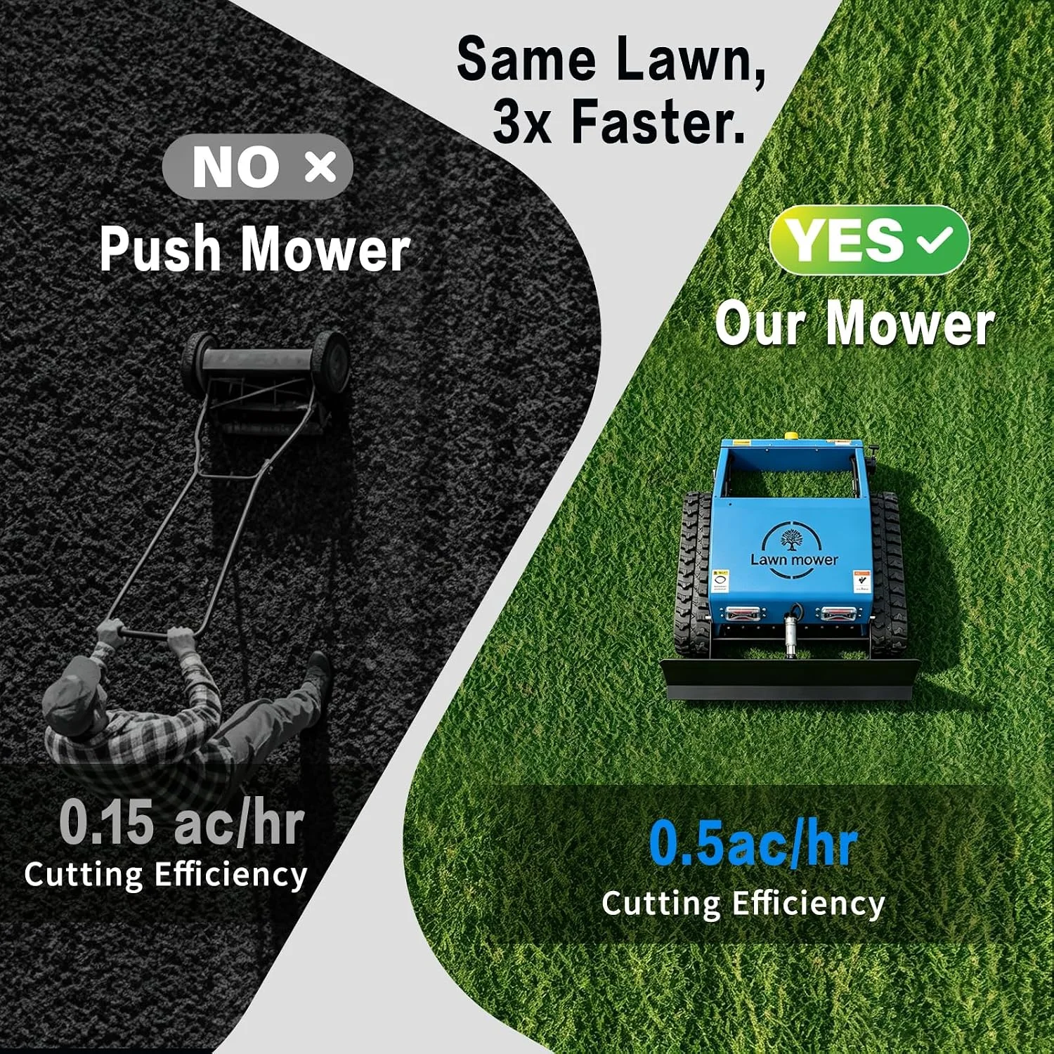 All Terrain Multi Functional Customized Lawn Mower Wide Cutting Range Long Remote Control Distance Trusted by Global Buyers