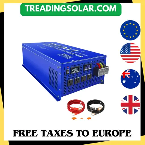 순수 사인파 인버터, 배터리 뱅크 컨버터, 10000W, 24V, 220V, 12V, 36V, 48V, 96V, DC에서 110V, 120V, 230V, 240V AC