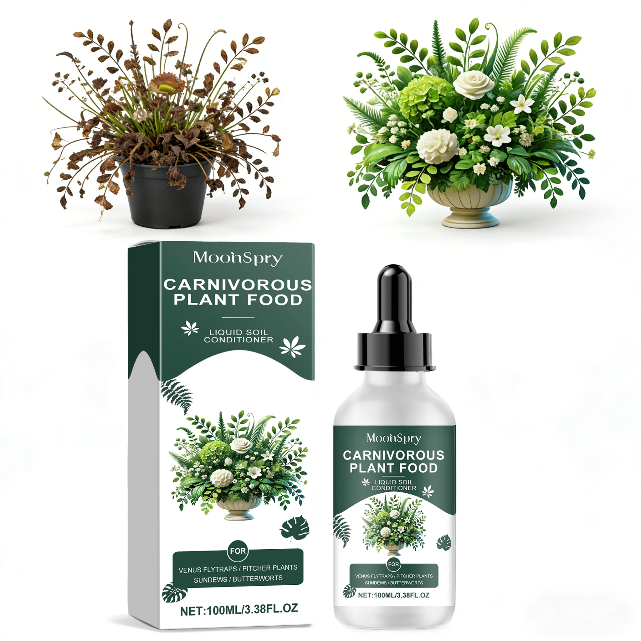 

100ML Tropical Plant Growth Liquid Nutrient Drops Nourishing Soil Conditioning Enhance Growth Promote Health for Plant Care