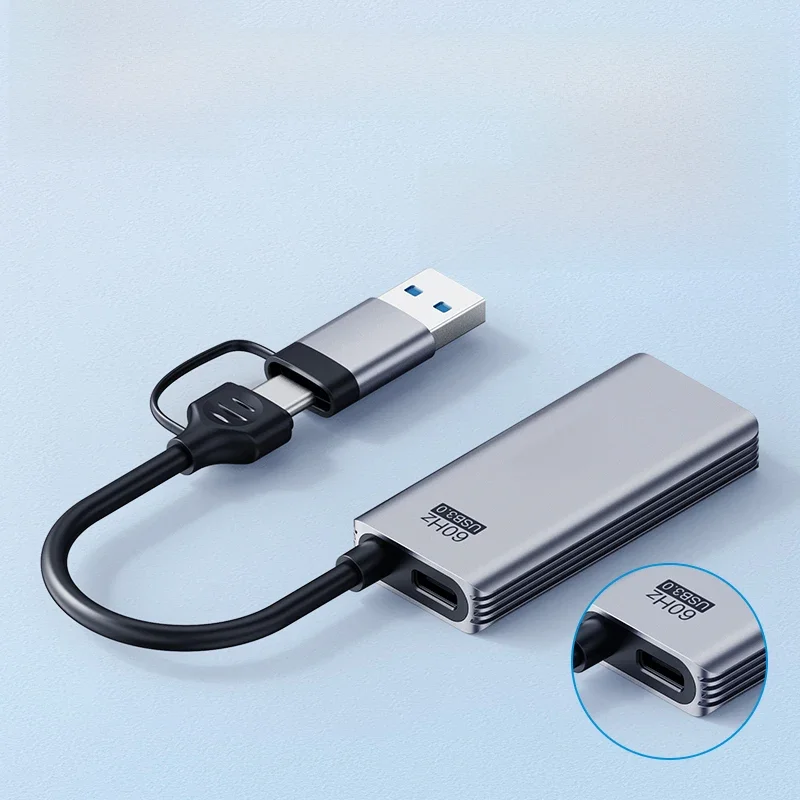Karta przechwytująca wideo Hagibis USB 3.0 z PD 100 W dla Meta Quest 3 iPad HDMI na USB/Type-c Gaming Live Streaming Video Recorder — zdjęcie 2