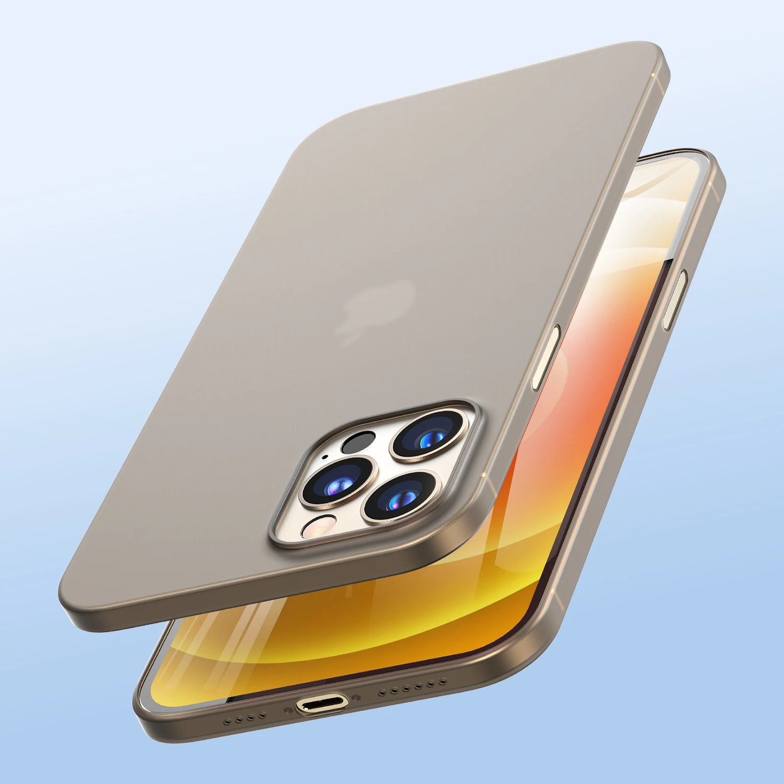 TOZO Compatible for iPhone 13 12 Pro Max  Mini Case 6.7 Inch Hybrid PC+TPU Soft Grip Matte Finish Clear Back Panel Thin Cover