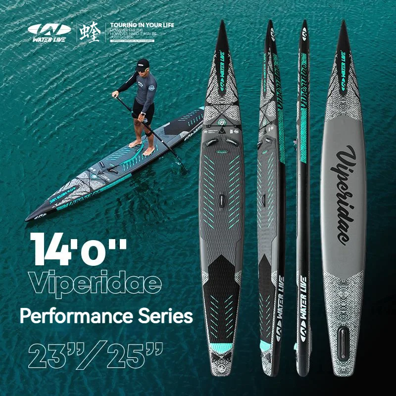 Água Live Professional Racing Sup Board, motor elétrico com acessórios, inflável Stand Up Paddle Boards, 14'0"