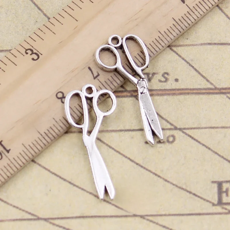 20 sztuk Charms fryzjer podnośniki 30x13mm tybetański brąz srebrny kolor wisiorki antyczny tworzenia biżuterii DIY Handmade Craft — zdjęcie 2
