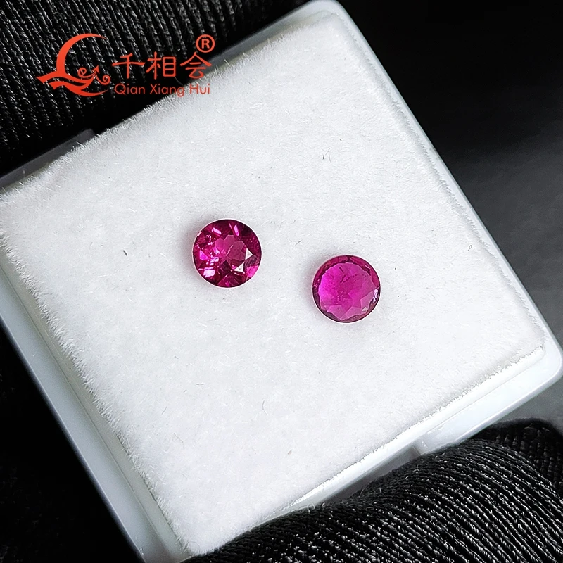 Round shape natural cut 100% Natural Rubellite Tourmaline stone DIY Decoration Jewelry Accessories Gifts Loose Gemstone