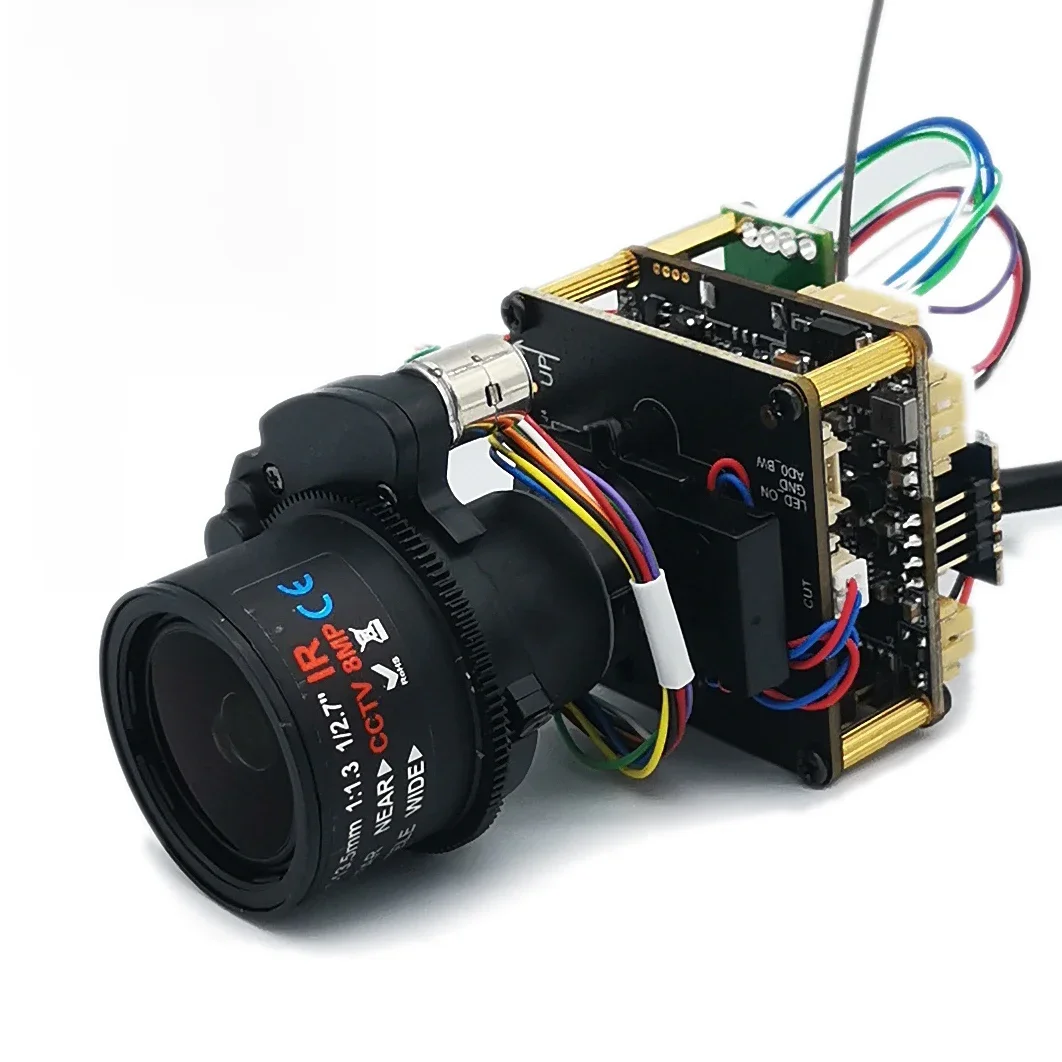 Moduł kamery IP 5X 4K 8MP, czujnik Starlight OV08C10, zmotoryzowany zoom optyczny 2.7-13.5mm z autofokusem, gniazdo na kartę SD, aplikacja Camhipro — zdjęcie 2