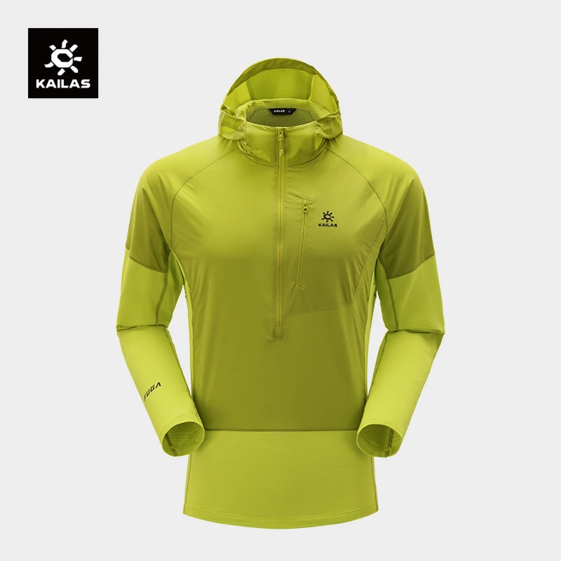 KAILAS New Arrivals Men's Hooded Half-Zip Thermal Fleece Jacket  For Running And Climbing KG2437122