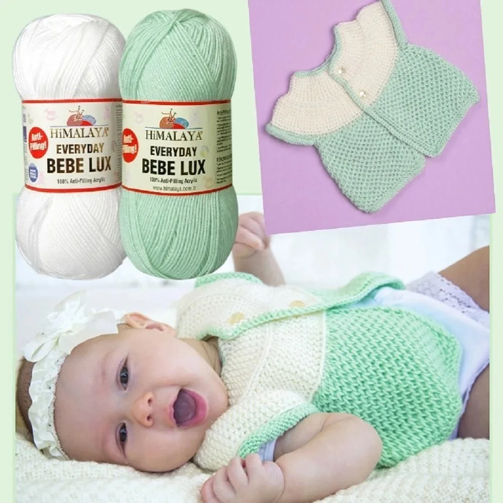 Himalaya Everyday Bebe Lux 5x100g Anti Pilling Yarn Hand Knitting Crochet High Quality Cotton Cashmere Wool Bebelux Mink Coton