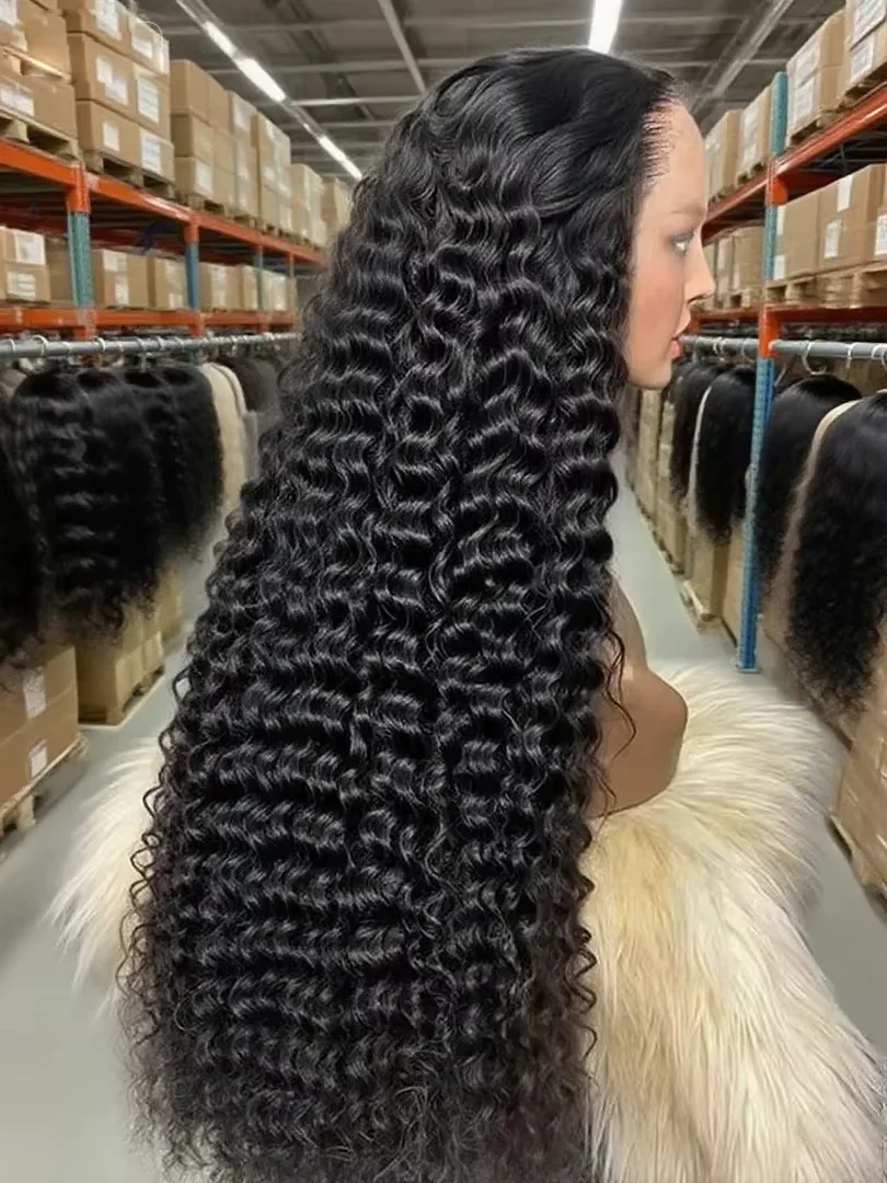 300 Density Wear And Go Deep Wave 5x5 Glueless Wig Human Hair For Women Pre plucked 13x4 13x6 Hd Frontal Curly Lace Front Wigs