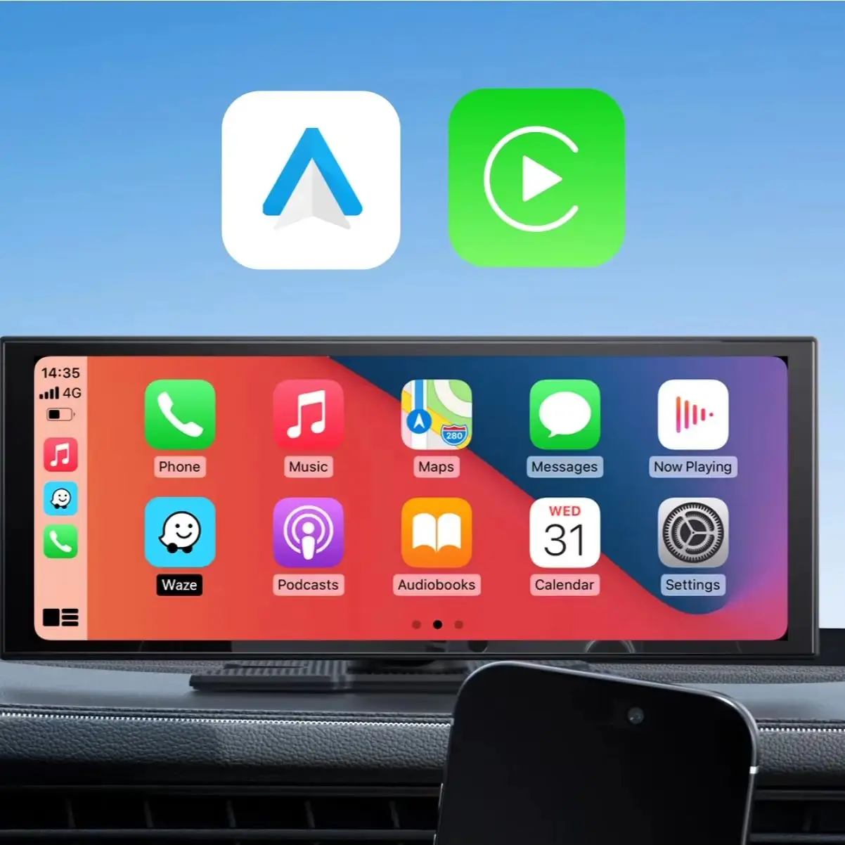 Ottocast Android 15 OttoScreen Portable Car Display AI Screen 11.4