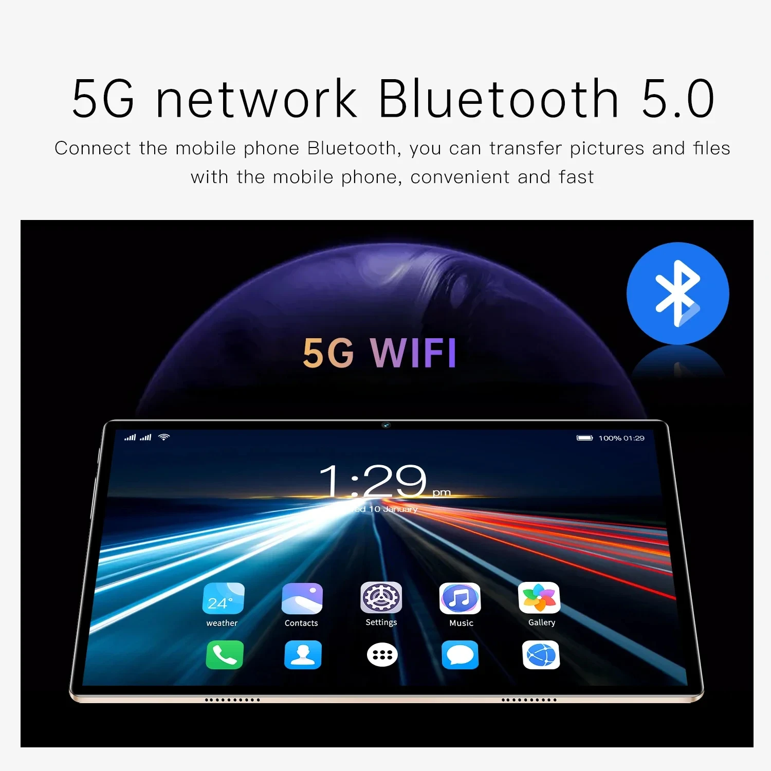 2024 Gobal Version Android Tablet Pc 11.6 Inch Android 13 Bluetooth 16GB 1TB Deca Core Google Play WPS 5G WIFI Hot Sale Laptop