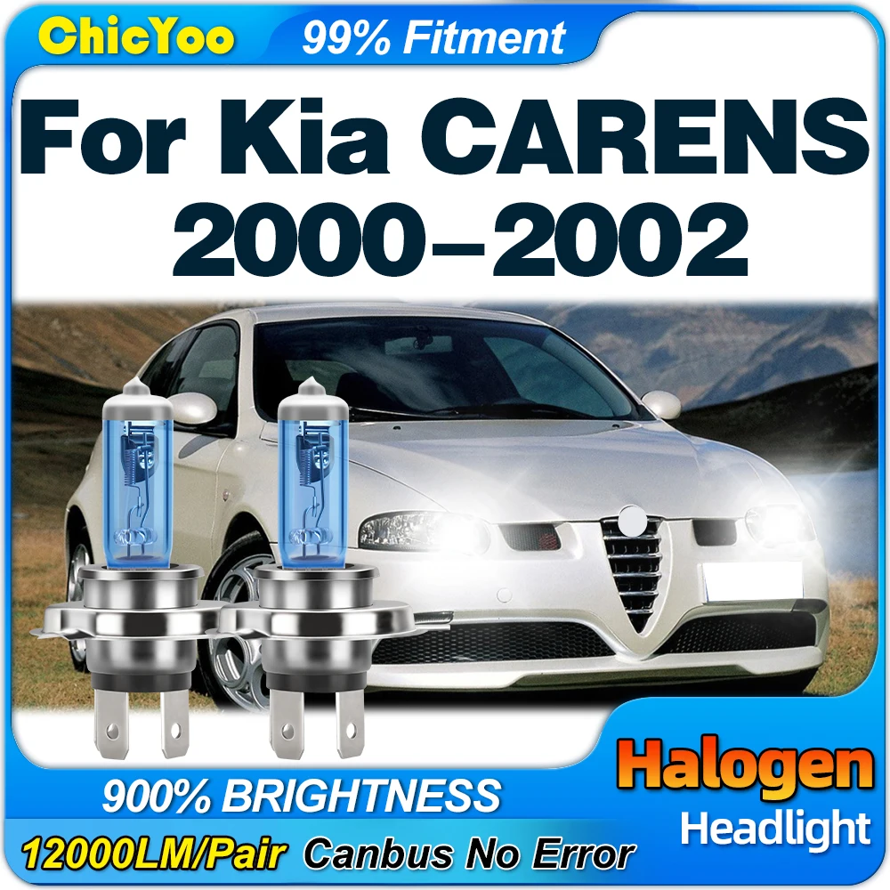 

100W H4 9003 HB2 Canbus Car Lights 12000LM Auto Halogen Headlight Bulbs 12V Plug And Play For Kia CARENS 2000 2001 2002