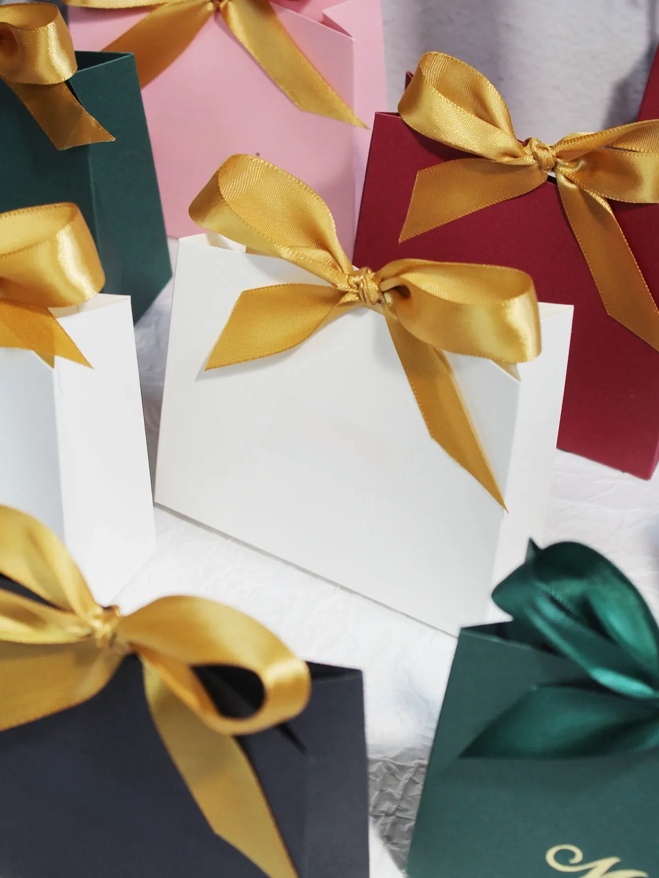 10/20 sztuk torby na prezenty dekoracja ślubna torba na prezenty z podziękowaniami pudełko dla gości ślub Baby Shower materiały urodzinowe — zdjęcie 2