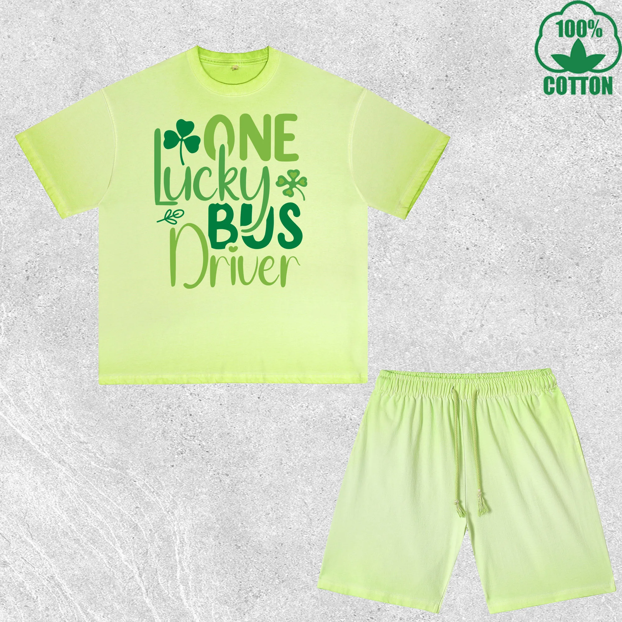 

Комплект из футболки и шорт с принтом «Счастливый водитель автобуса», разноцветный, свободный крой, модный, 100% хлопок, выгодный набор