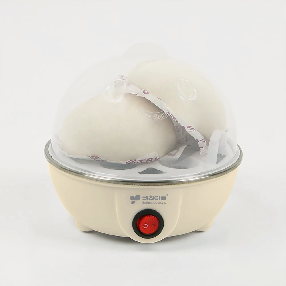 جهاز بخار البيض المحفوظ بالفن ، آلة بخار صغيرة ، خبز ، بيض الملفوف ، 7 قطع طاقة أوتوماتيكية ، 10 دقائق