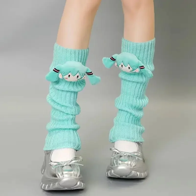 Hatsune Miku Thigh Highs with Kawaii Macaron Colors Cute hatsune miku Lolita Legginsy dla dziewczynek — zdjęcie 2