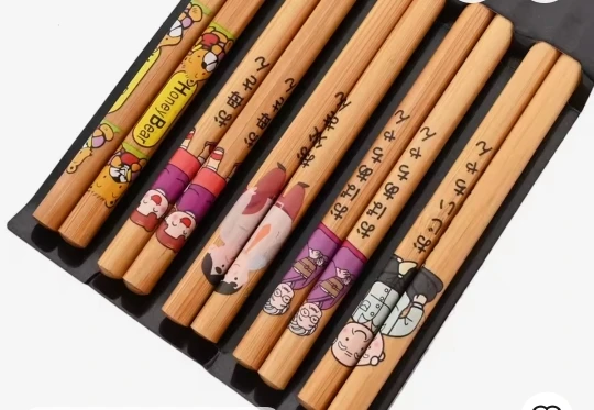 Lot de 5 Paires de Baguettes Japonaises