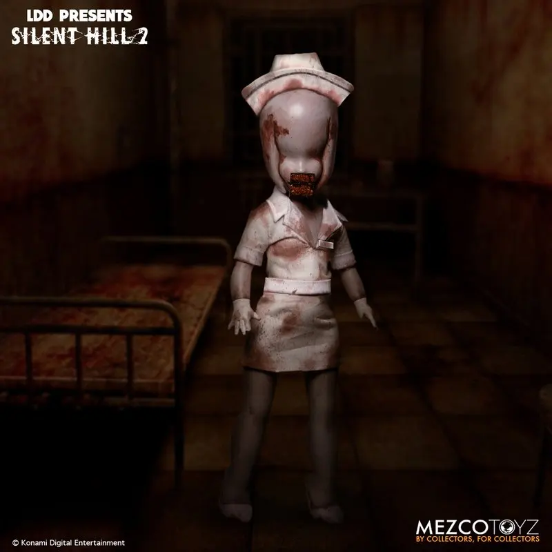 

Original MEZCO LDD Presents Classic Horror Film Silent Hill 2 Bubble Head Nurse Model Living Dead Doll Collectible Action Figure