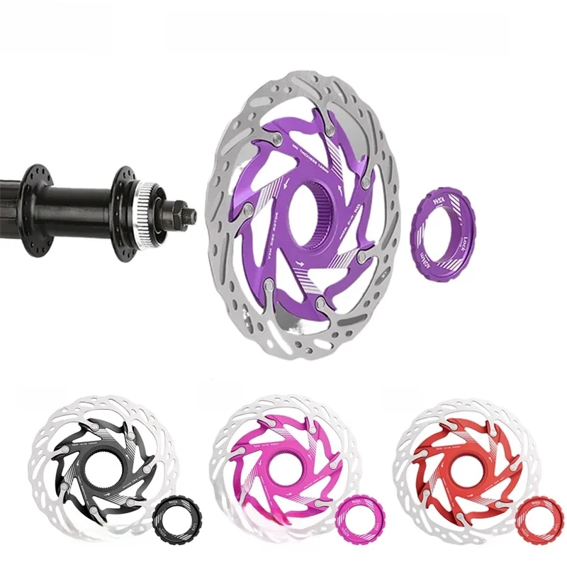 AliExpress MOTSUV VXM Road Bicycle Center lock Disc Brake Rotor Pads CNC Lighweight Aluminum Alloy MTB Bike Rotors 140mm 160mm Cycling Discs Parts