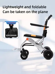 Portable Wheelchair Lightweight Folding scooter small simple light ultra - light travel for the Elderly trolley Aluminum alloy