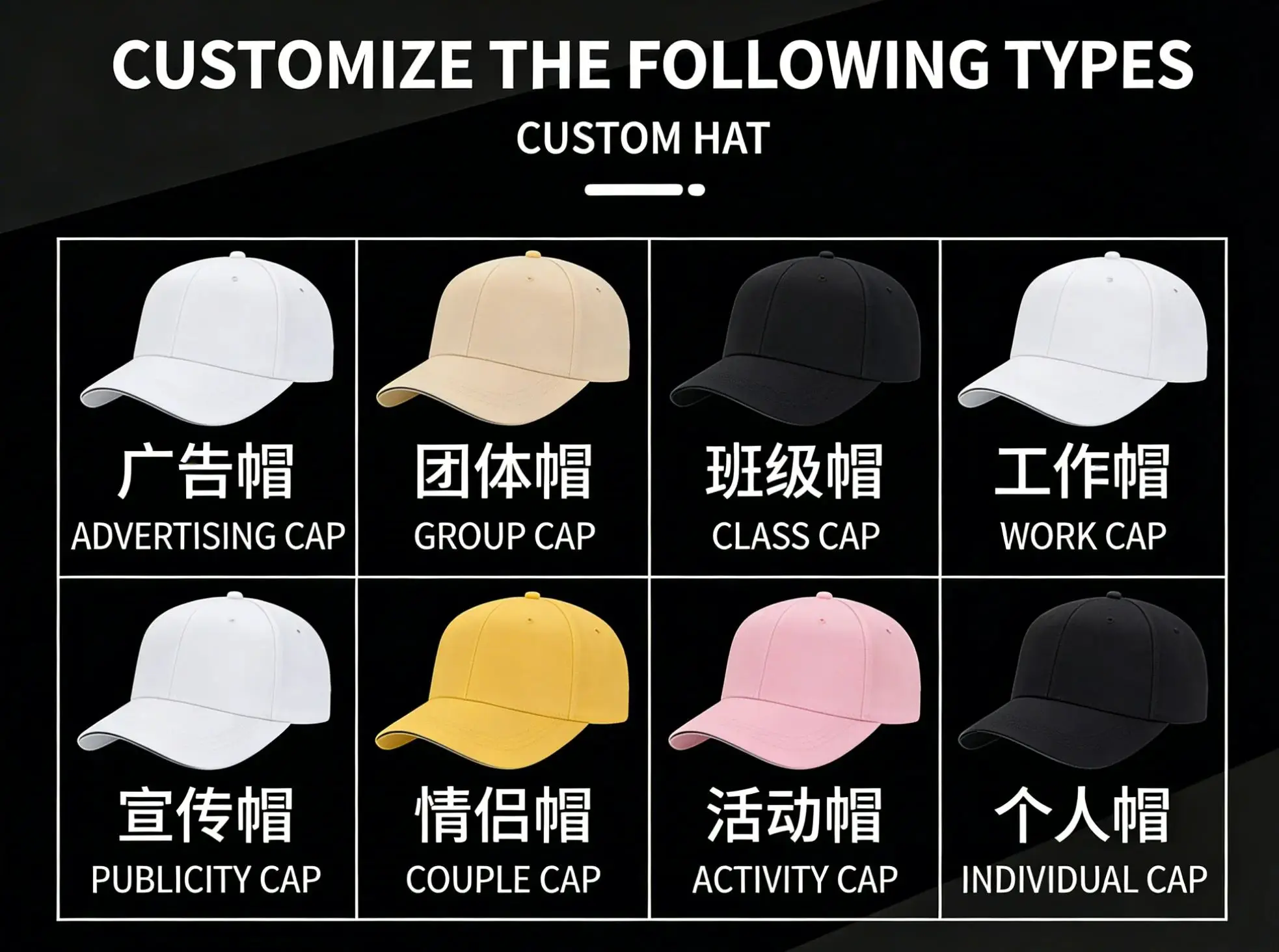 Custom Snapback Hats for Men Personalized Hip Hop Flat Snapback Caps Customized Adjustable Baseball Cap Add Your Own Text view 5