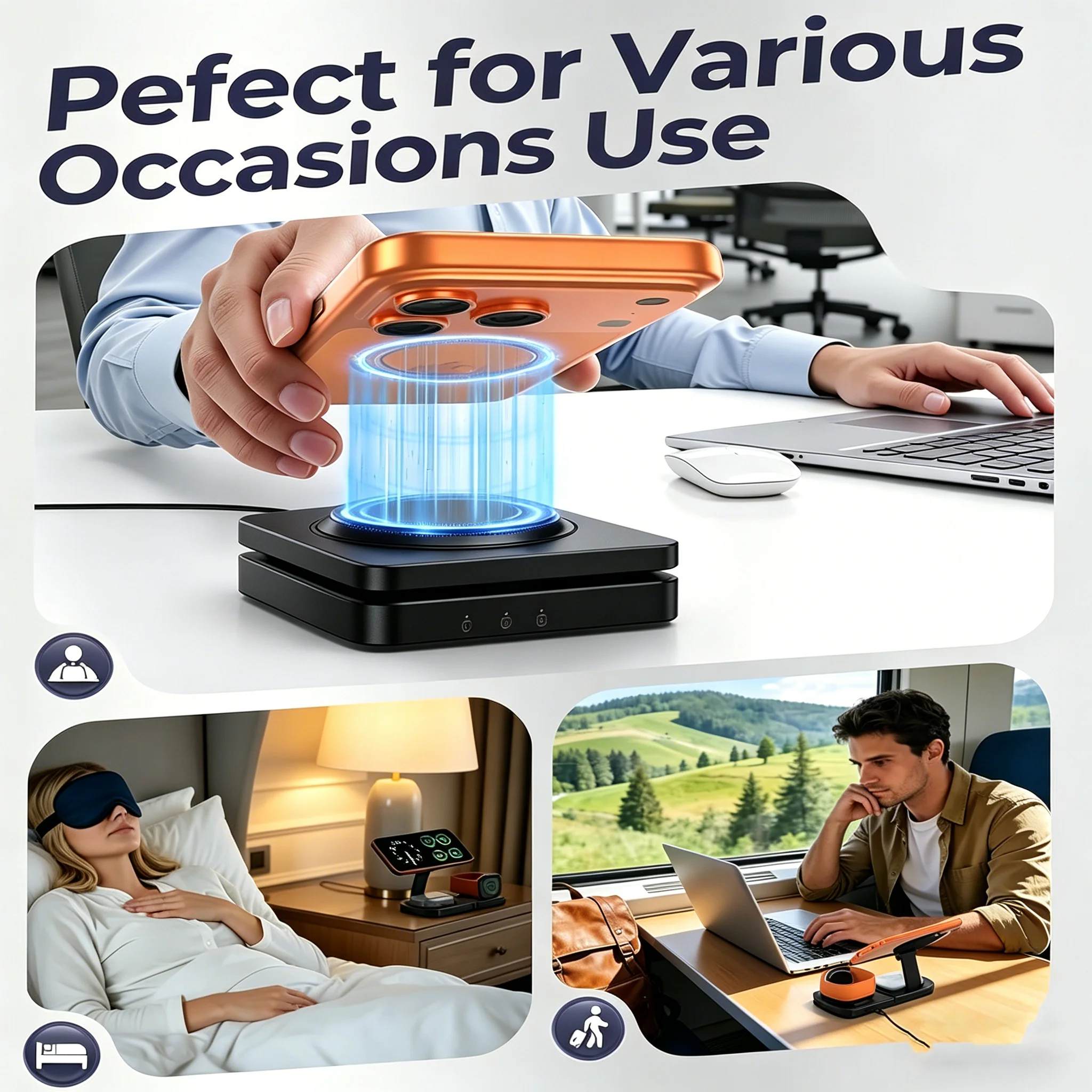 TIMESS Fast Magnetic 3 in 1 Wireless Charger For iPhone 17 16 15 PRO MAX For Apple Watch iWatch For Airpods Pro Charging Stand - view 2