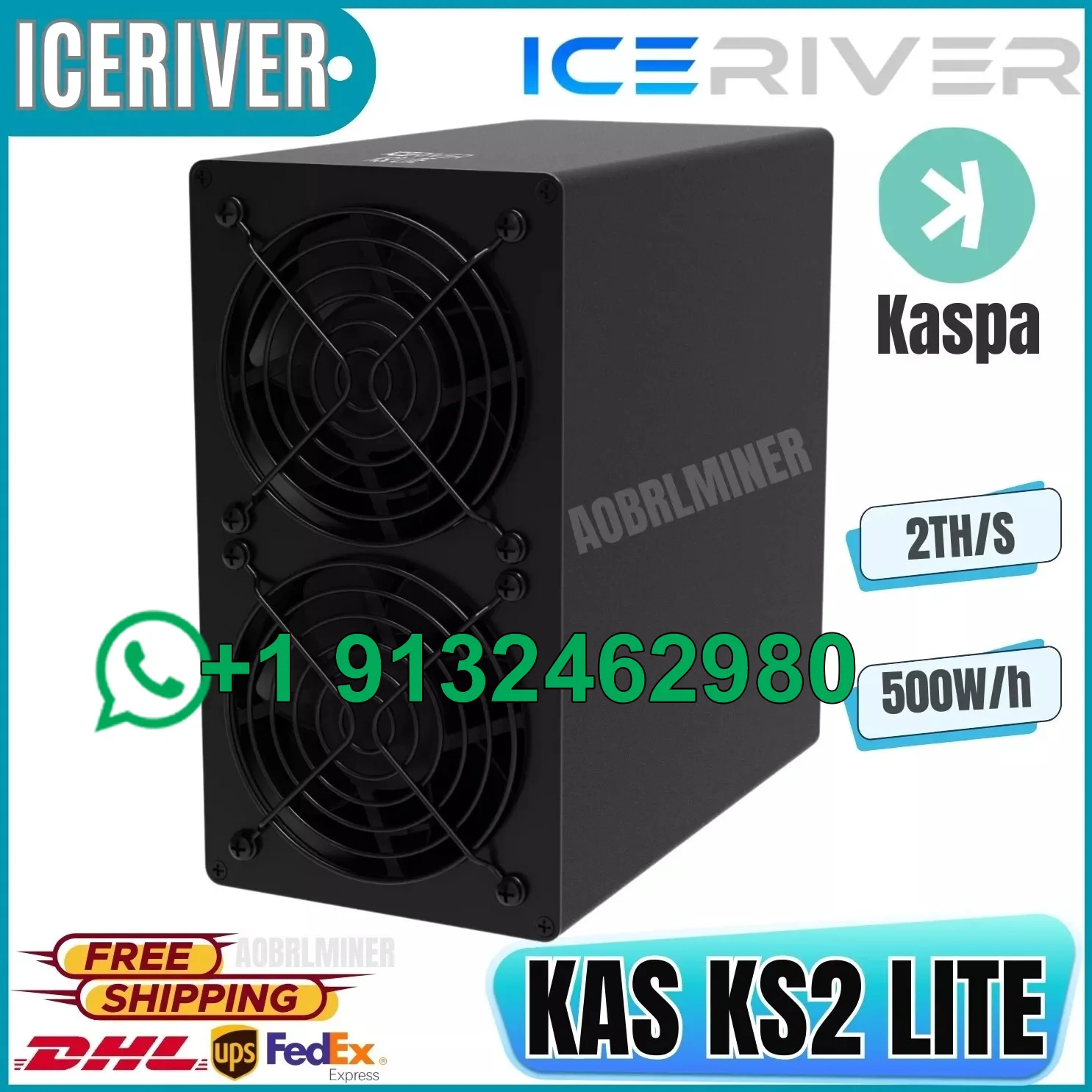 ID New iceriver KAS KS2 Lite 500 Вт 2 T/s Asic Miner