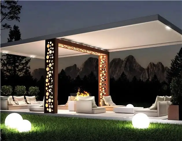 High Quality Automatic Glide Cantilever Retractable Custom Pergola