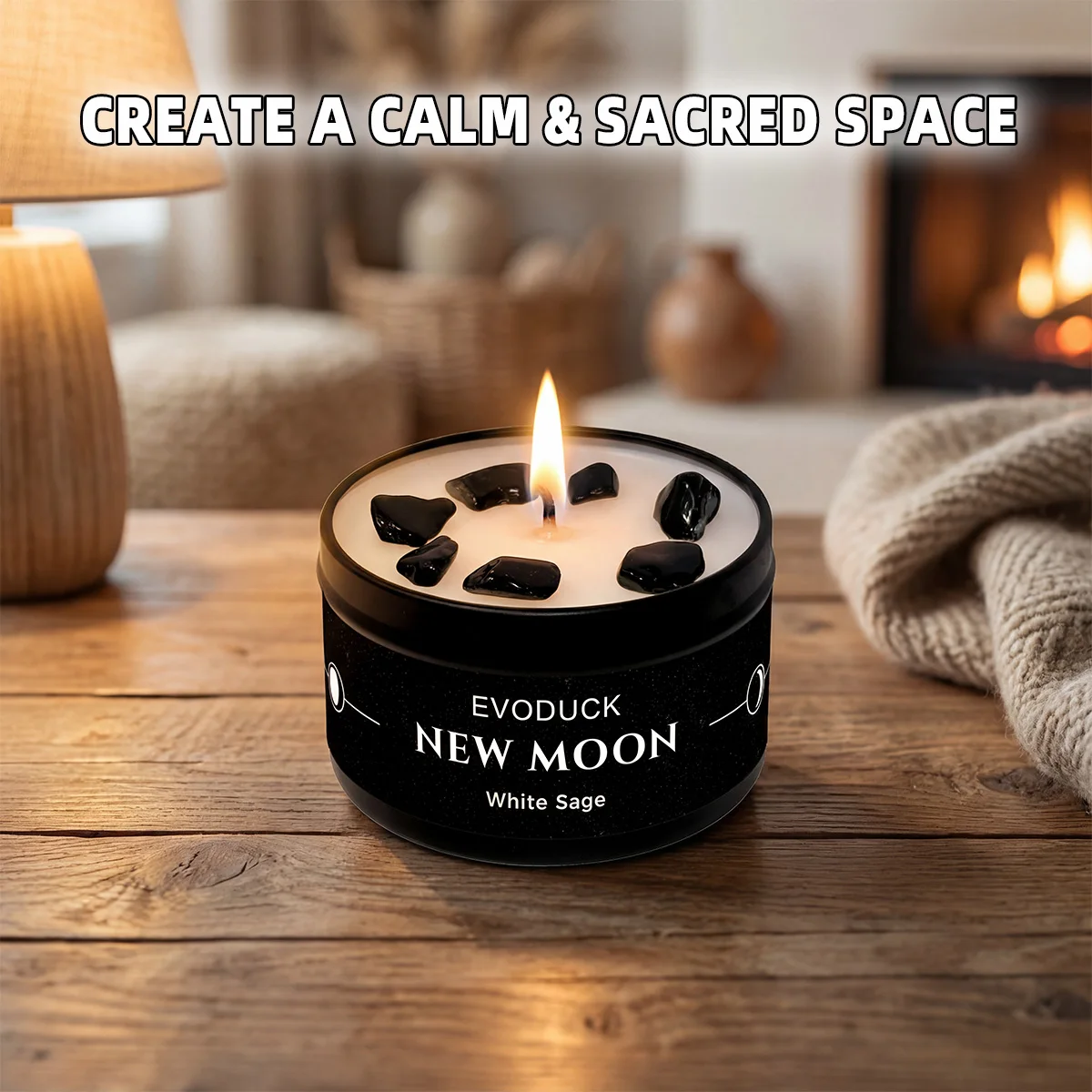 New Moon Crystal Energy Scented Candle
