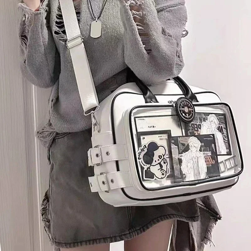 JIAERDI Jk torba na ramię o dużej pojemności dla kobiet gwiazda aplikacja Harajuku Ita torba codzienna na co dzień dziewczęca torebka Kawaii Bolso Mujer — zdjęcie 2