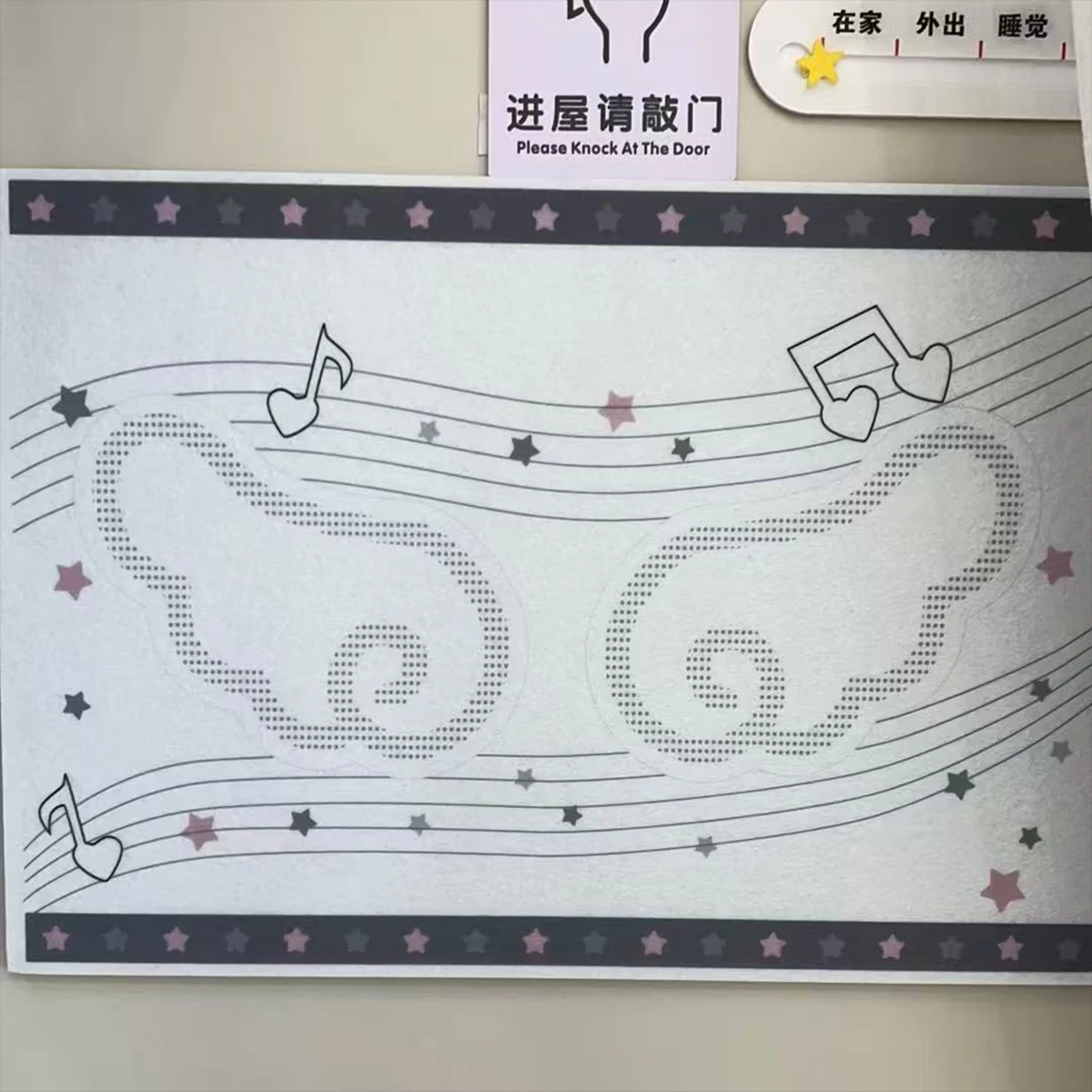 Kawaii Koreanische Ins-Style Messer-Gabel-Flügel Spezialform Filztafel Bar Pain Board Hintergrund Fotowand Bohrfreie Dekorative Tafel – Detail 14