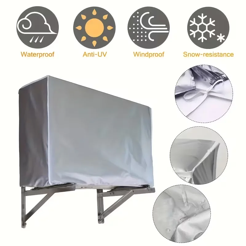 Klimaanlagenabdeckung Wasserdicht Staubdicht Outdoor AC-Schutzabdeckung Sonnenschutz Regenschutz Schneeschutz AC-Reinigungsabdeckung – Detail 1