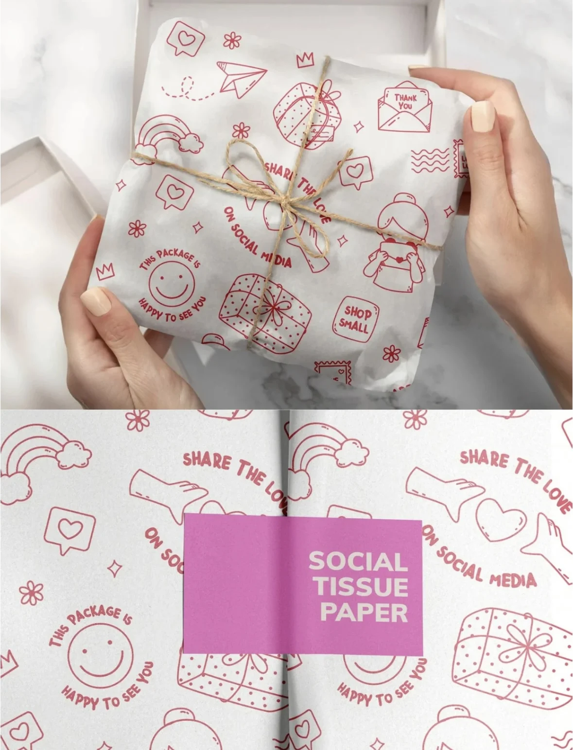 Hot sale Custom Printed Tissue Paper Gift Packaging Paper Clothing Wrapping paper For Packaging And Promotions