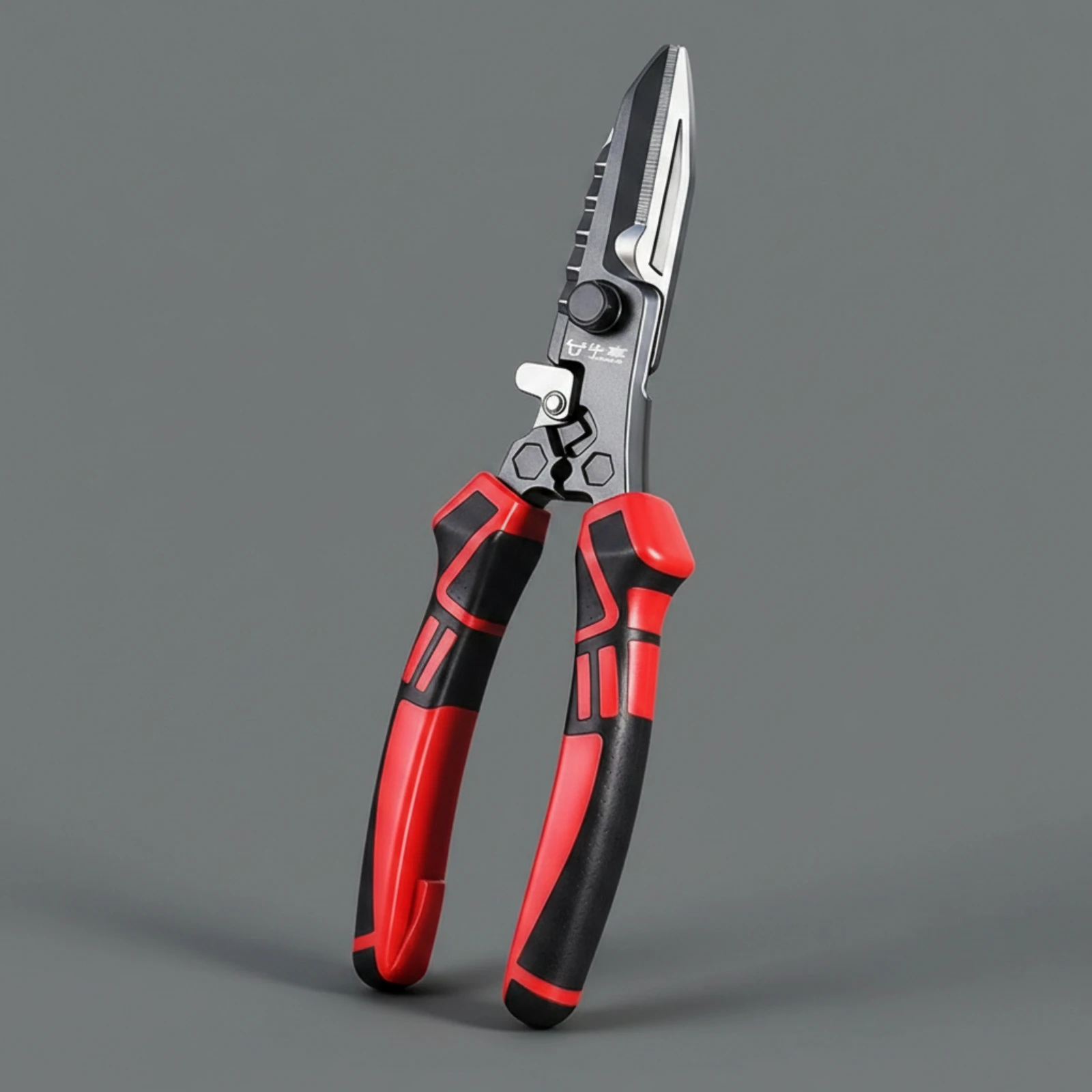 Metal Cutting Shear Serrated Sheet Metal Clippers Heavy-Duty Aviation Clippers for Professionals, Mechanics, Workshop, Construct