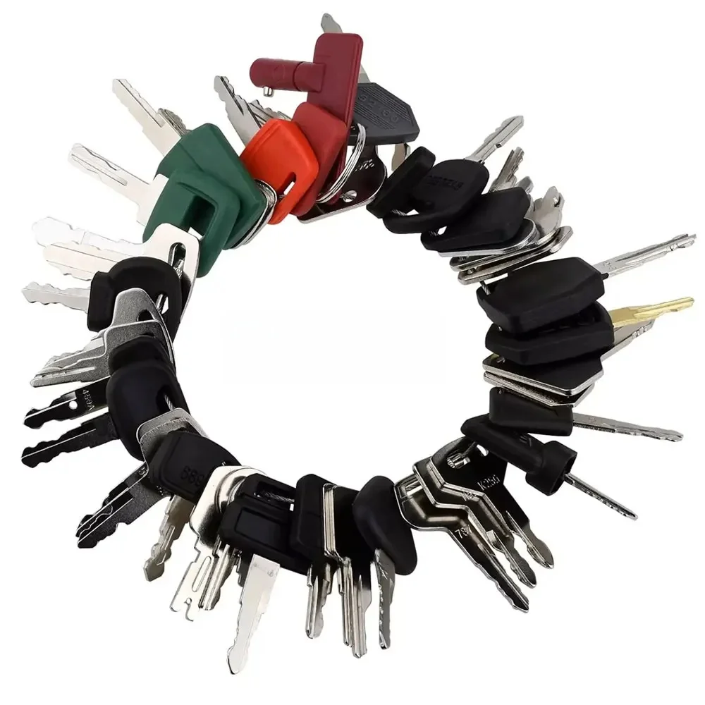 42 Sleutels Zware Apparatuur Bouw Contactsleutel Voor Caterpillar Jcb Yanmar Kobelco Voor Volvo BOBCAT Hitachi Komatsu Graafmachine - afbeelding 2