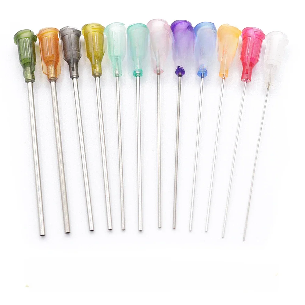 14G-27G 50mm Dispensing Machine Syringe Needle 2 Inch Stainless Steel Dispensing Needle Spiral Mouth Nozzle Glue Needle