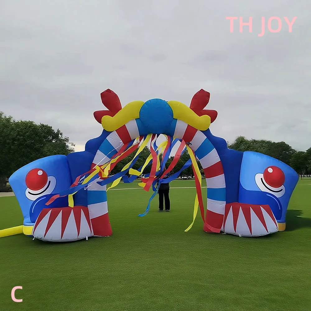 6m 20ft breedte circusthema opblaasbare boog Halloween opblaasbare clown toegangspoort te koop
