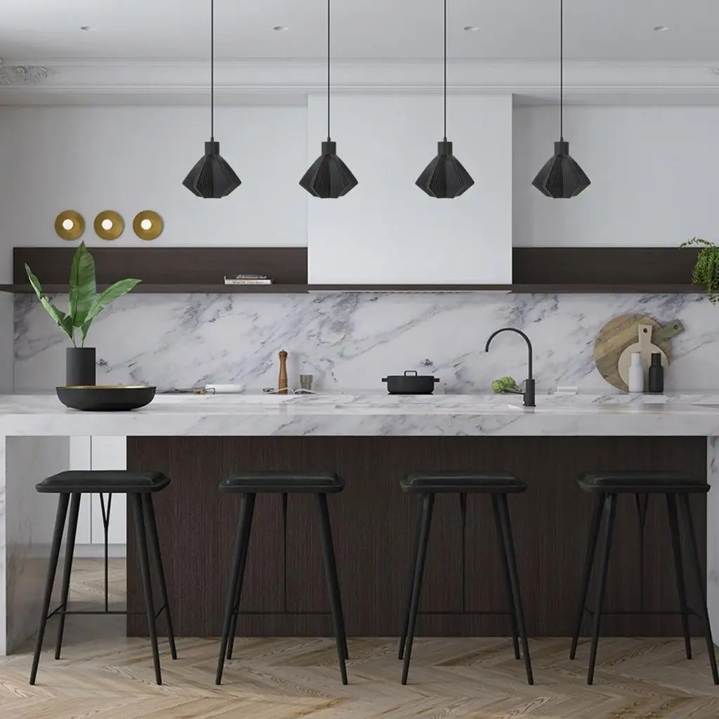 

Nordic LED Wood Minimalist Pendant Light 3D printing Lampshade Hanging Lamp Living Dining Room Kitchen Home Lighting Decor Lumin