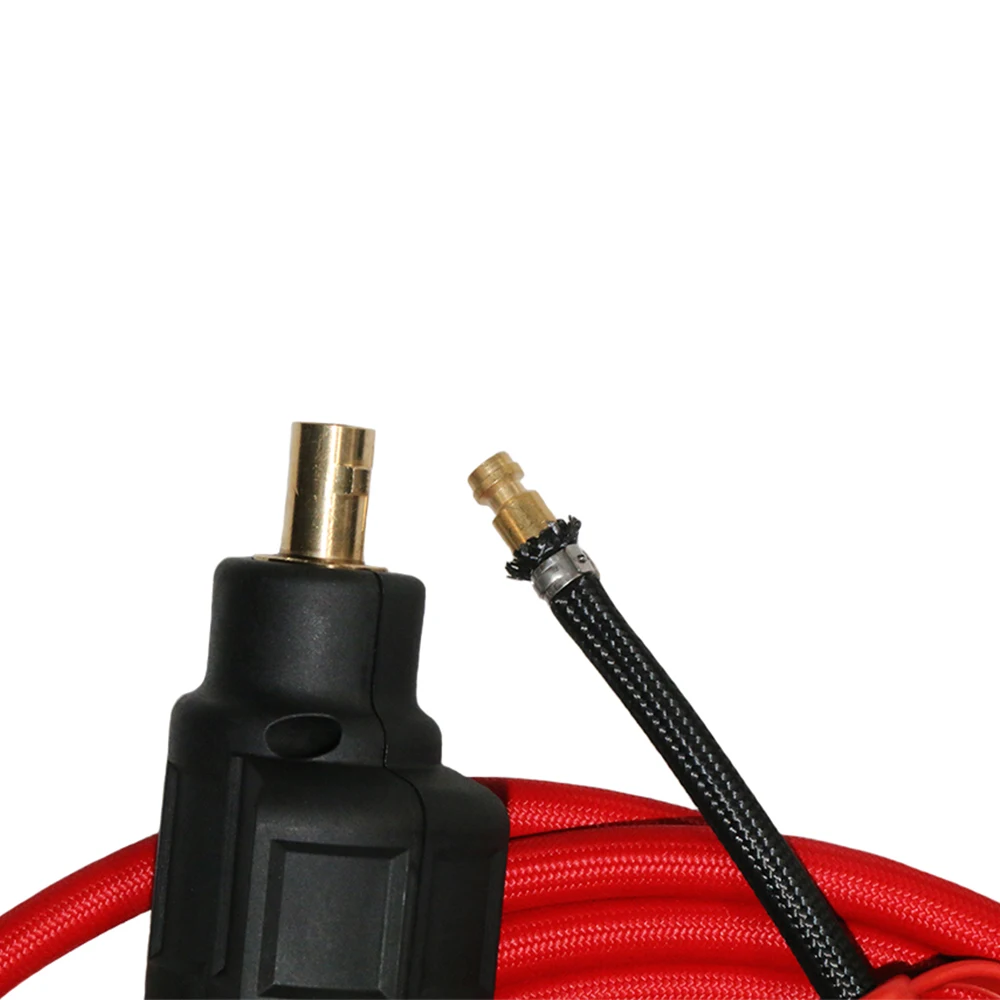 NR17 4M Red Super Soft Hose Braided Air-Cooled Complete TIG Welding Torch 35-70 Connector