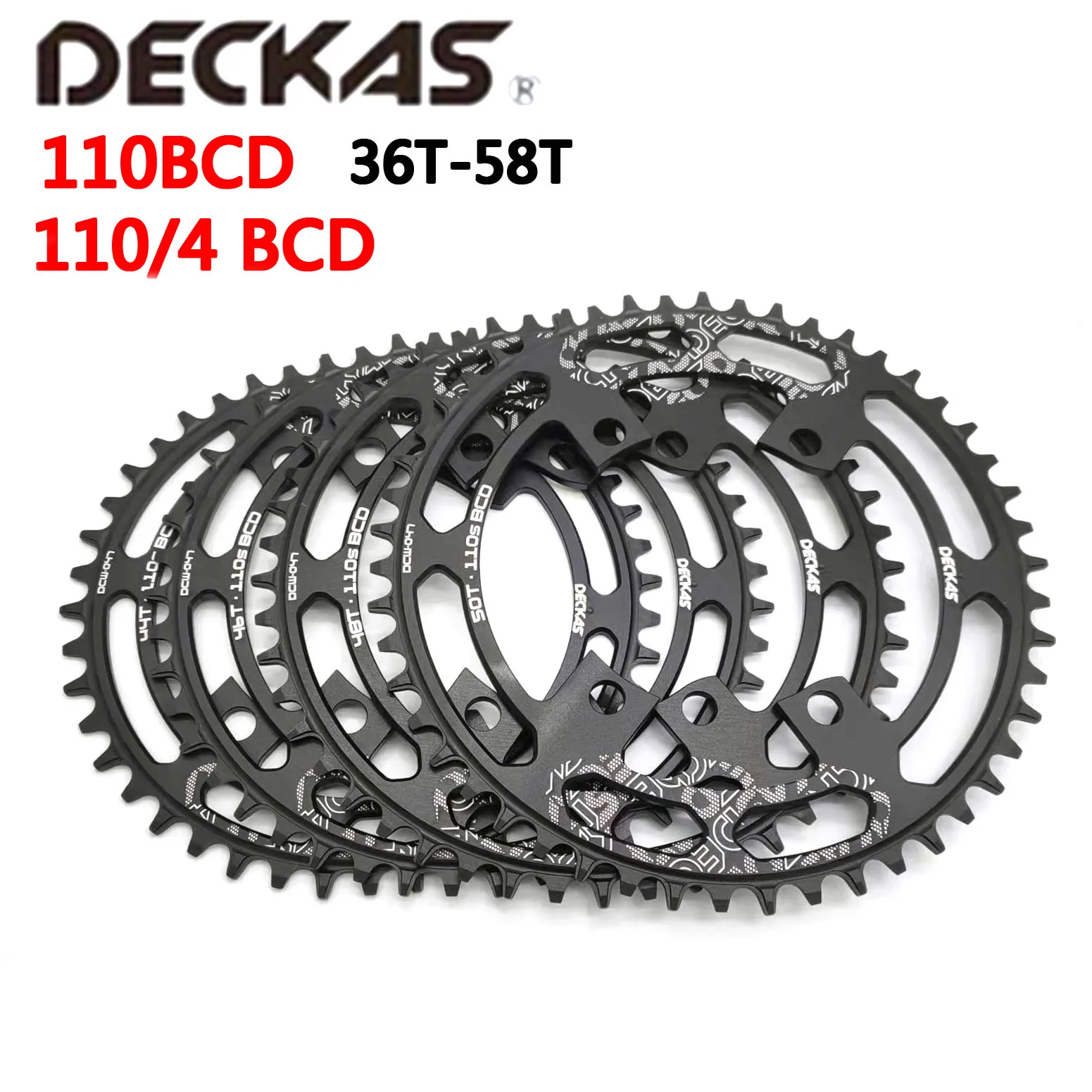 Deckas 110/4 BCD 110BCD rower szosowy wąski szeroki łańcuch 36T-58T dla shimano 105 R2000 R3000 4700 5800 6800 R7000 R9000 mechanizm korbowy